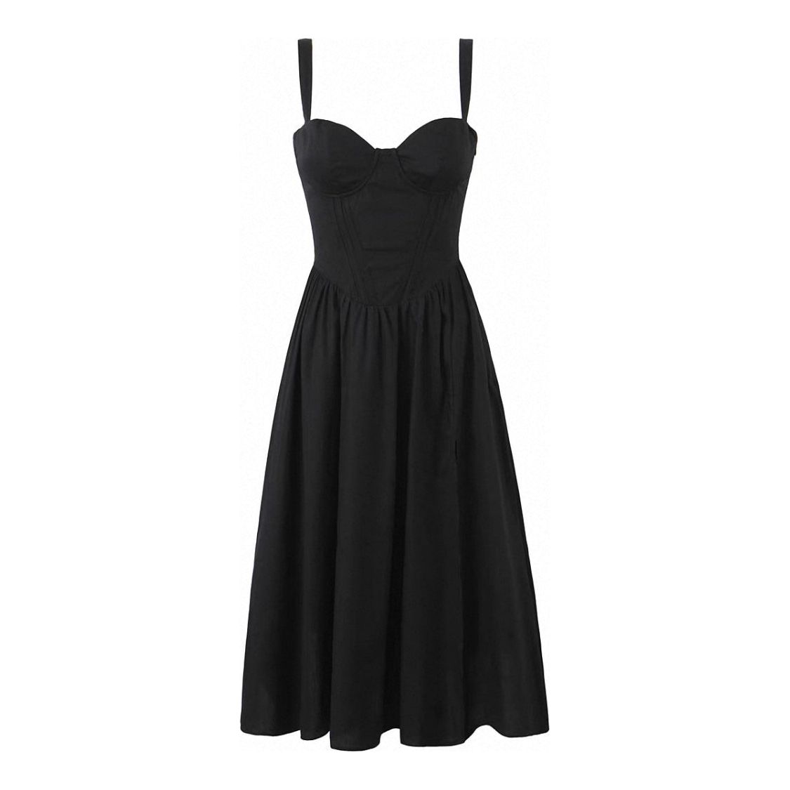 Bustier-Midikleid mit Trägern