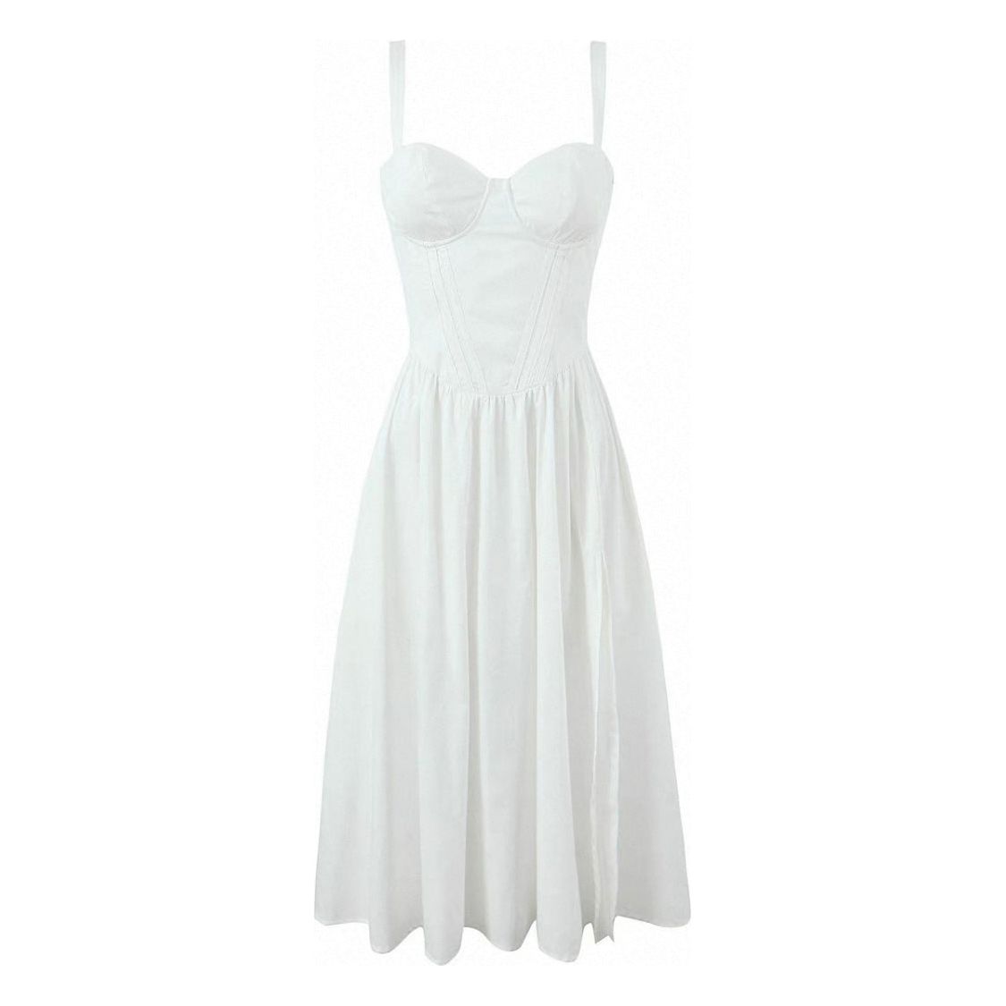 Bustier-Midikleid mit Trägern